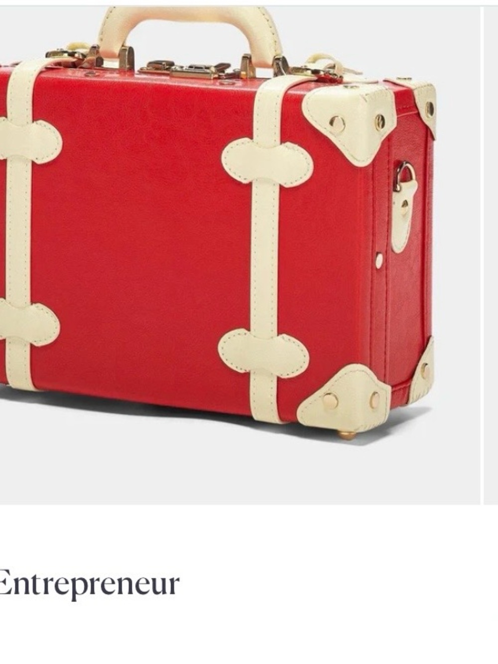 Red and Cream Vintage-Style Carry Case